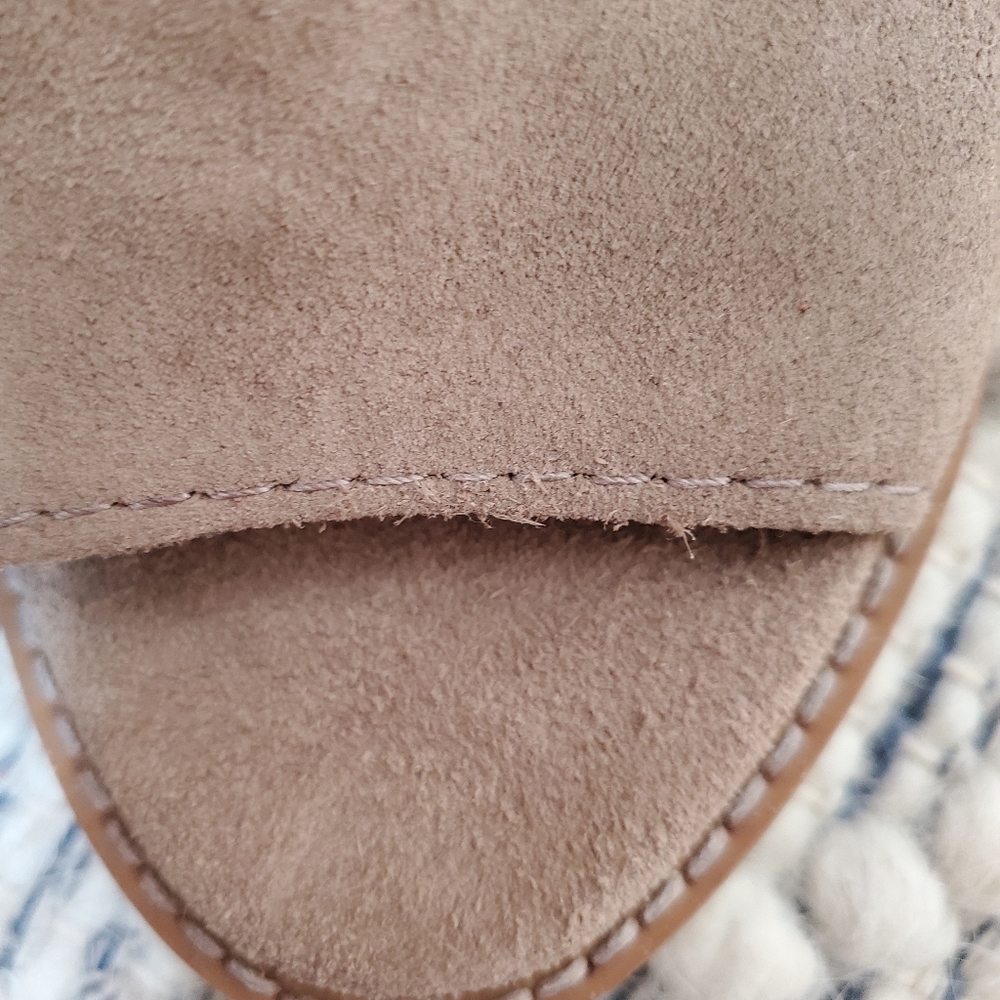 NEW Frye Courtney Sling Suede Peep Toe Bootie Shoes Country Boho Ash Size 6.5 - Picture 8 of 13
